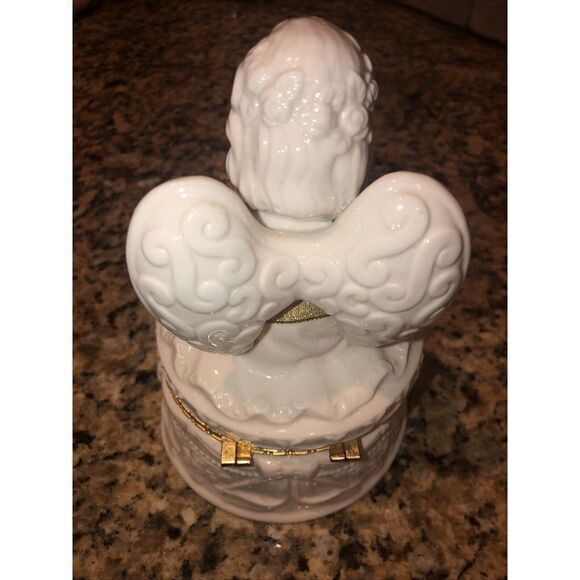 CERAMIC ROUND ANGEL TRINKET BOX - Picture 2 of 5